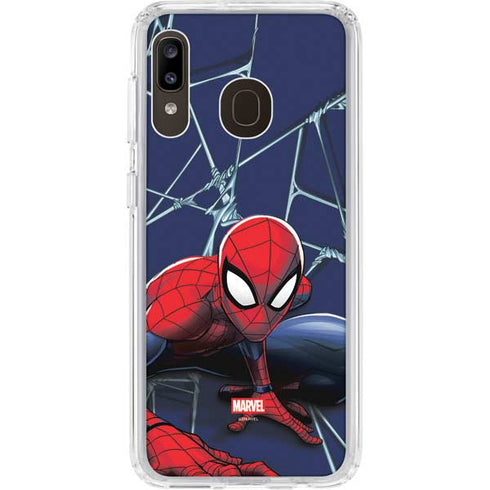 Marvel Spiderman Crawling Spiderman Galaxy A20 Clear Case